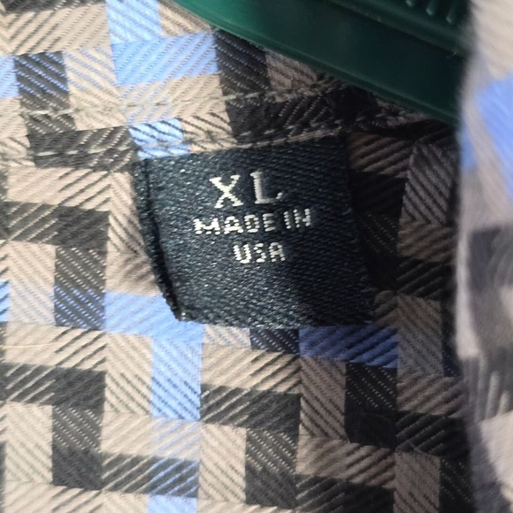 Burberry London Men Zig Zag Print Shirt Size XL USA Made Office‎ Classic Luxury - Picture 5 of 12